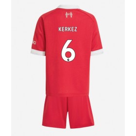 Liverpool Milos Kerkez #6 Hemmakläder Barn 2025-26 Kortärmad (+ Korta byxor)
